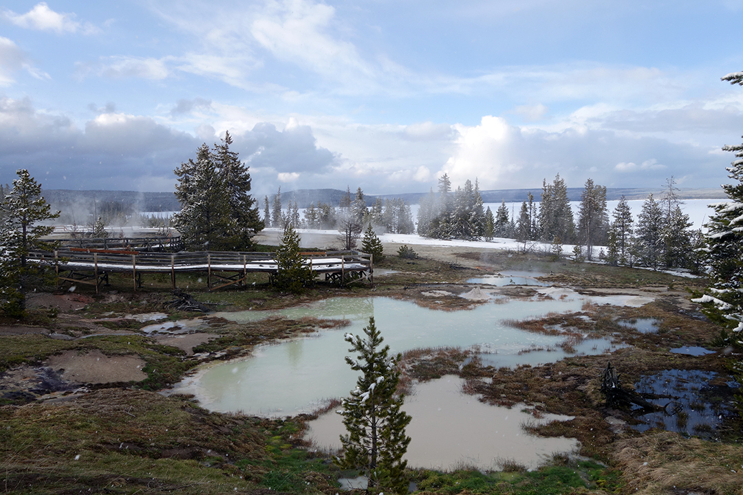 美国，黄石国家公园, 西拇指间歇泉盆地(West Thumb Geyser Basin)