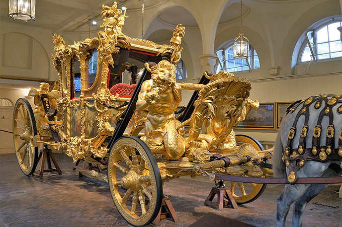 England, London, Royal Mews, Gold State Coach