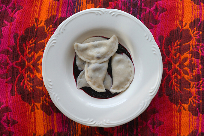 波兰，蓝莓饺子