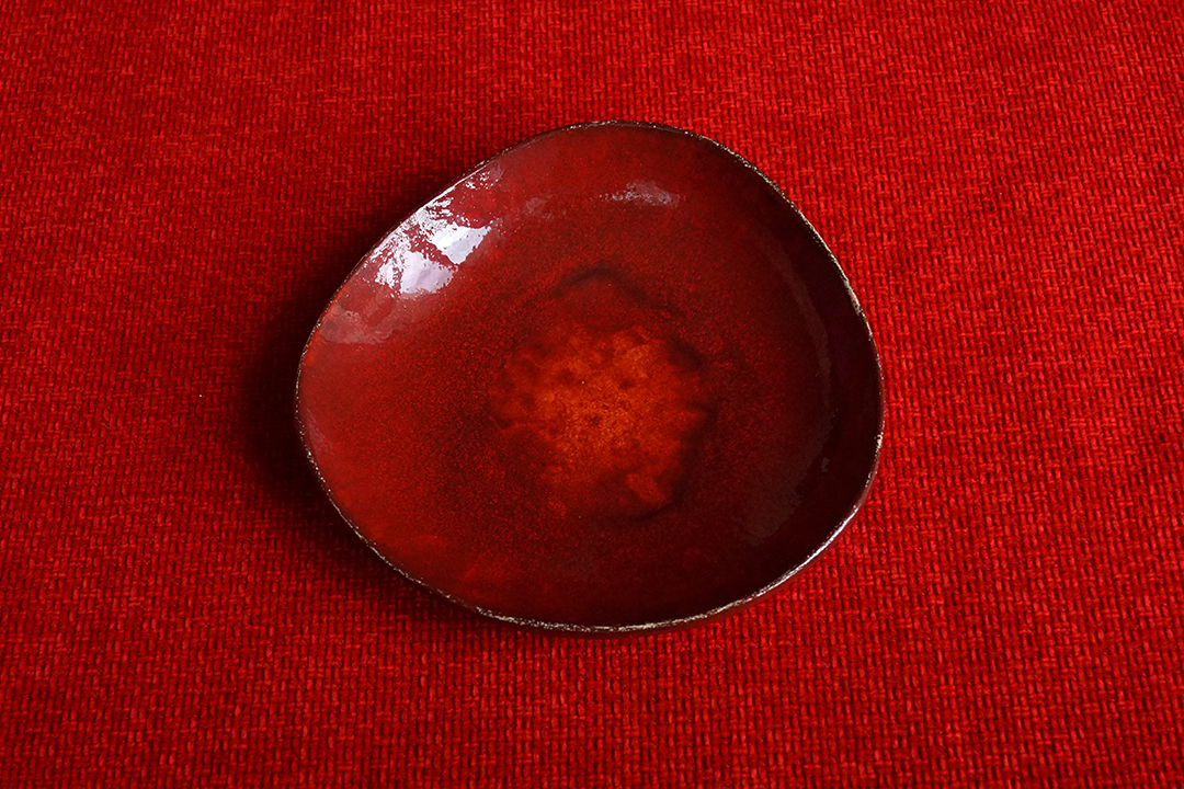 Poland, Red Ceramic Plate