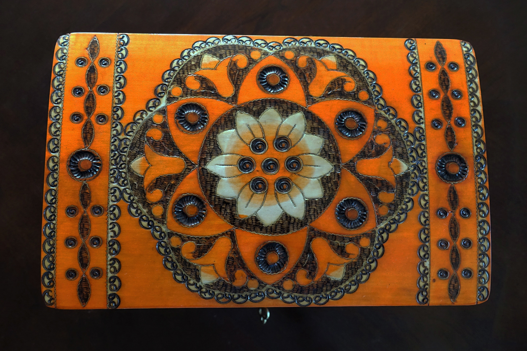 Pologne, Boîte à Bijoux en Bois