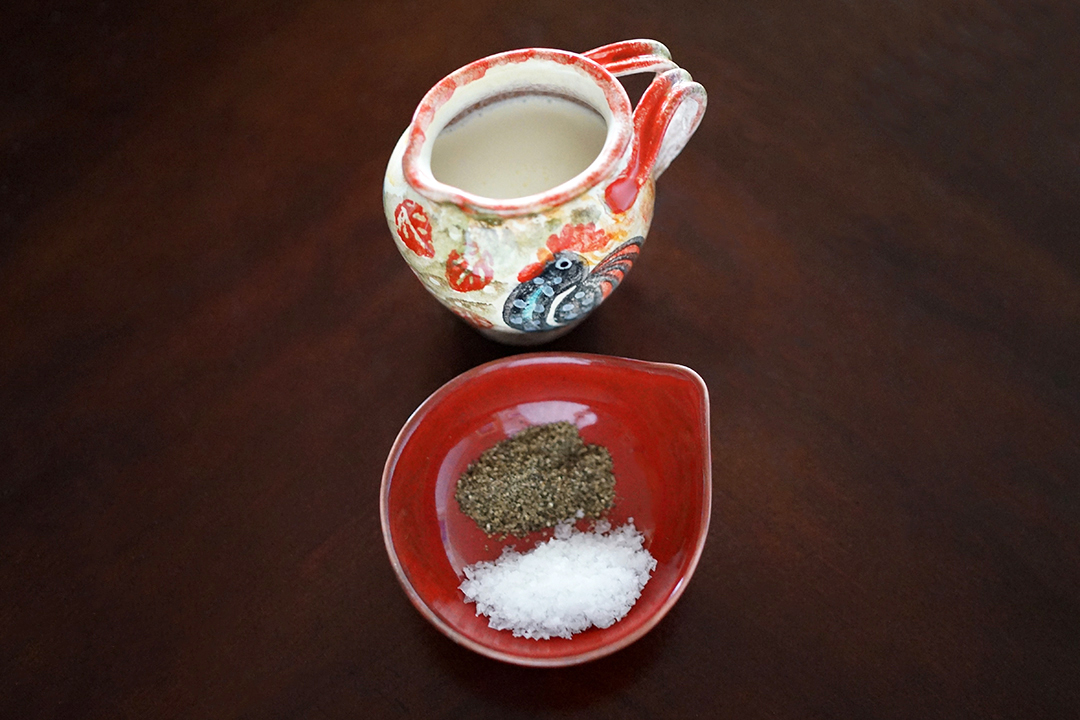 Sea Salt, Black Pepper, Cream