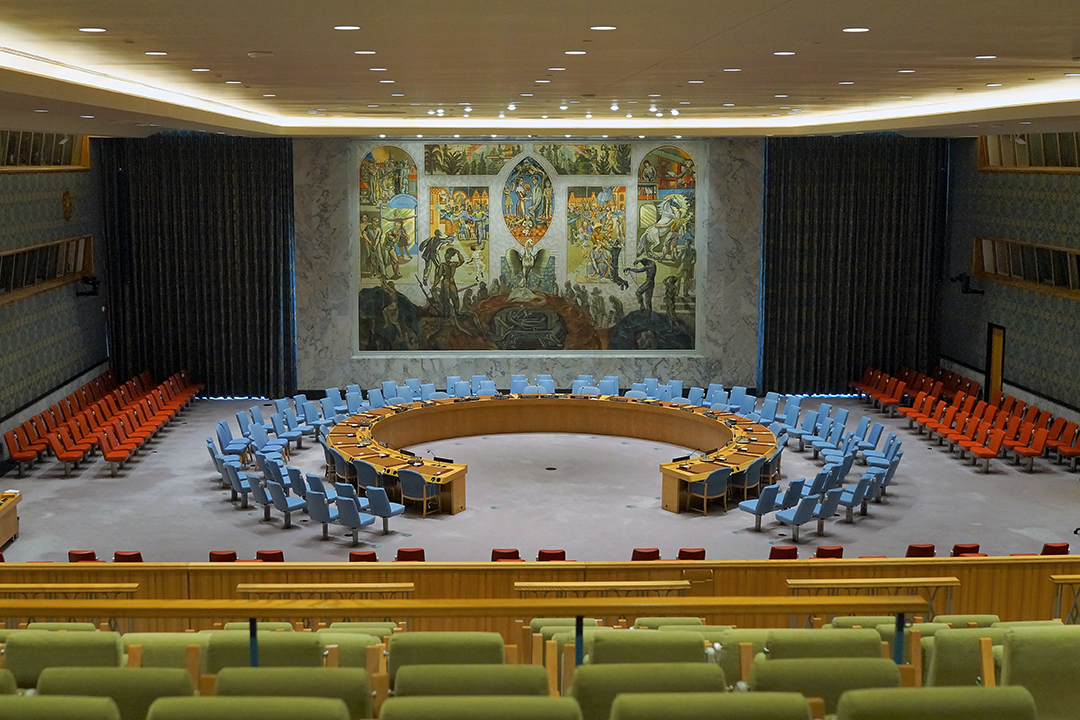 États-Unis, New York, Nations Unies, Salle du Conseil de Sécurité