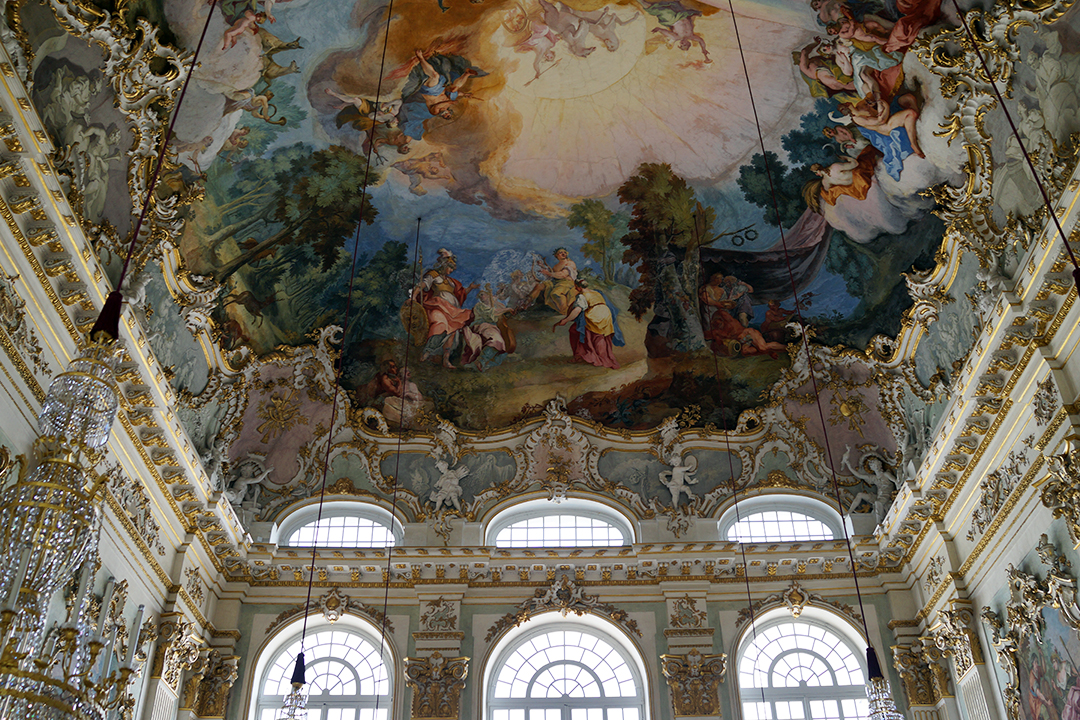 Germany, Bavaria, Munich, Nymphenburg Palace, Stone Hall