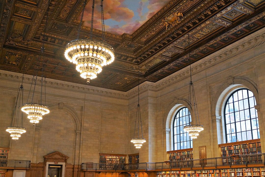 États-Unis, New York, Bibliothèque de New York, Salle de Lecture Principale Rose