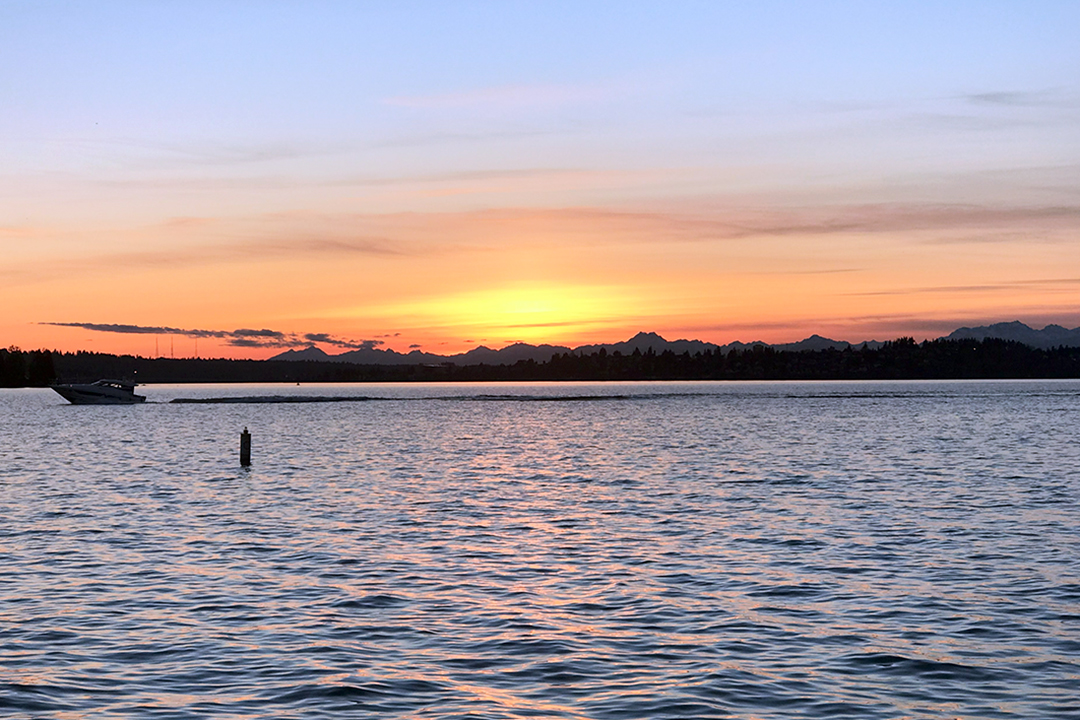 États-Unis, Nord-Ouest Pacifique, The Woodmark Hôtel &amp; Still Spa, Coucher de Soleil