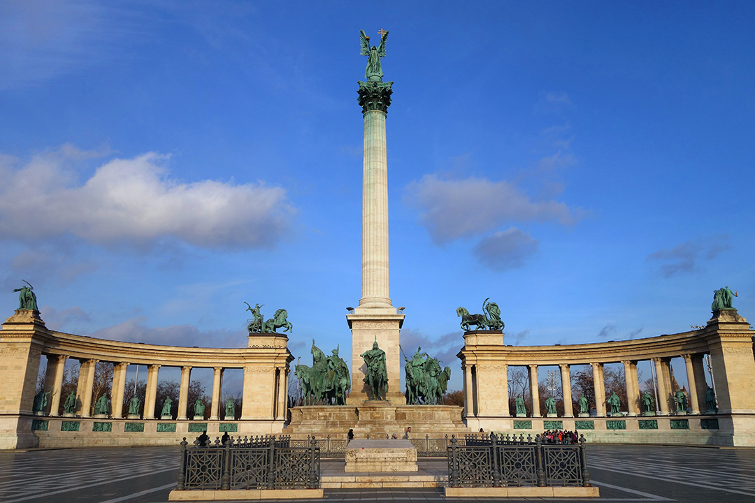 Hungary, Budapest, Varosliget, Heroes' Square