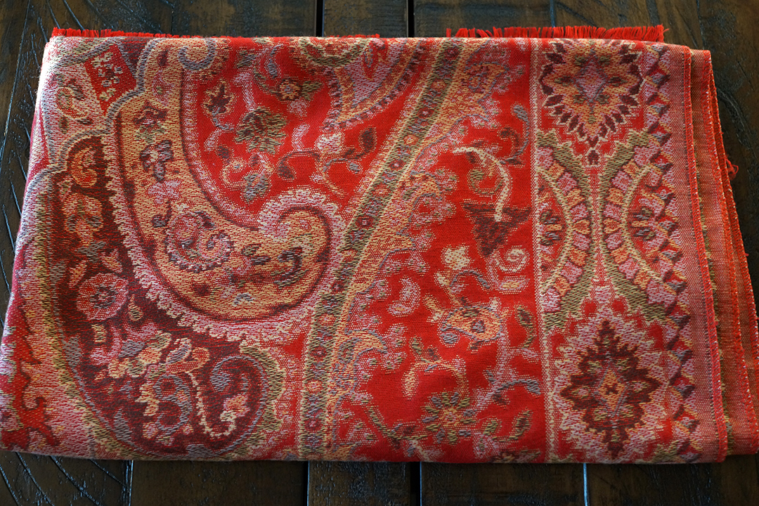 India, Red Shawl