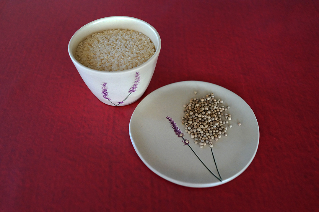 Sushi Rice, White Peppercorns