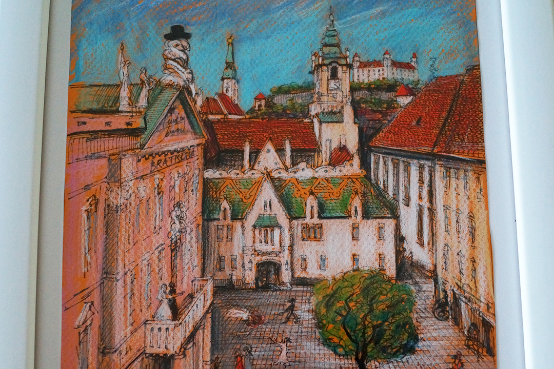 Slovakia, Bratislava Old Town Artwork
