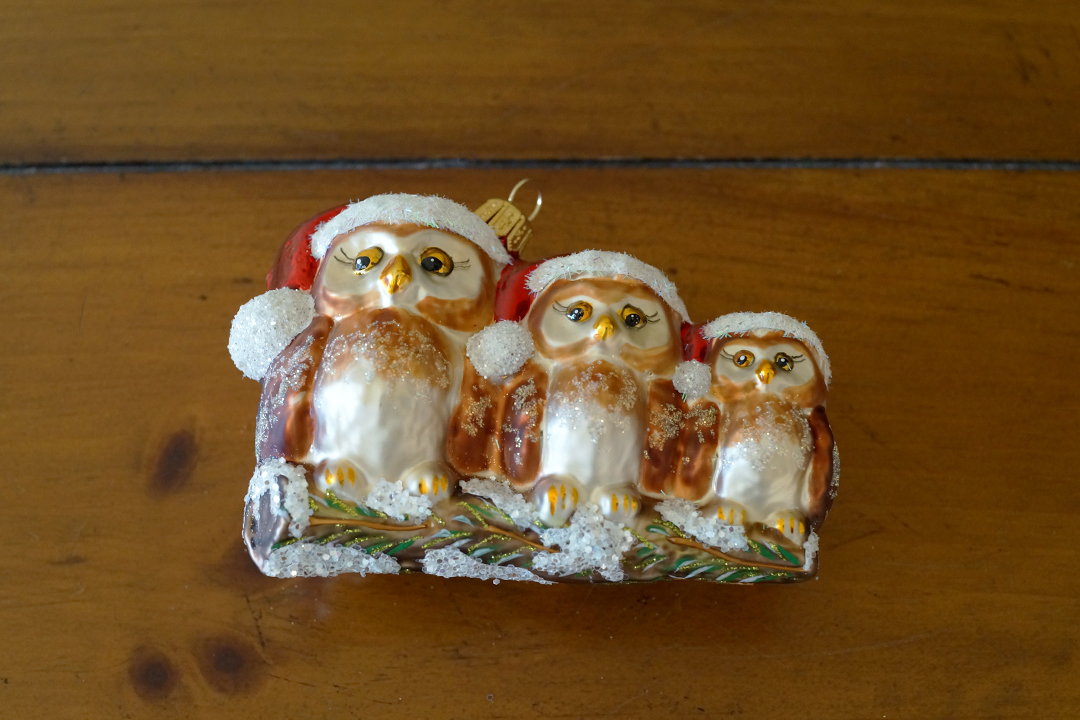 Poland, Owls Christmas Ornament